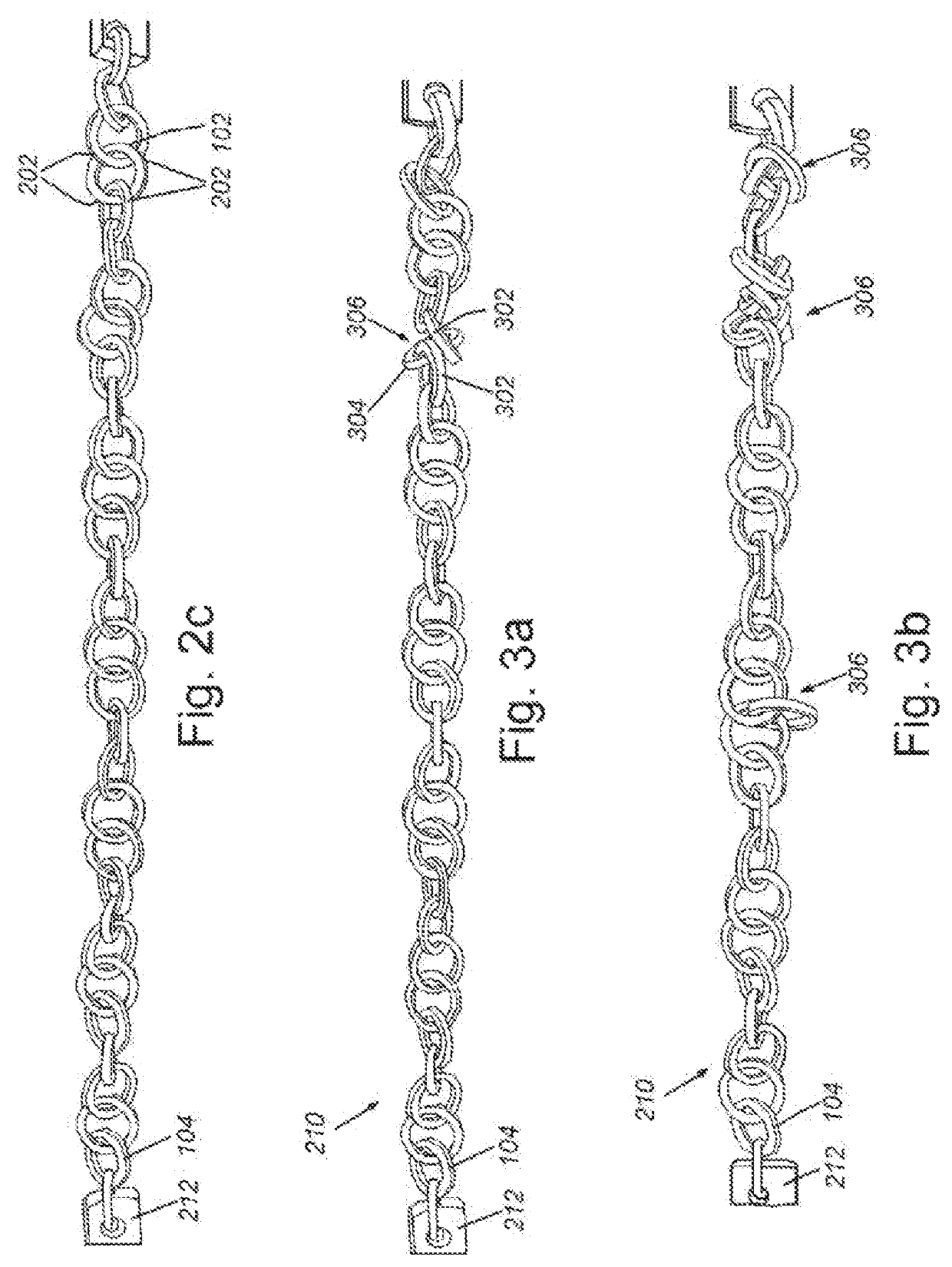 System and method for conversion of rotational motion into linear actuation by mechanical stacking or unstacking of connected links