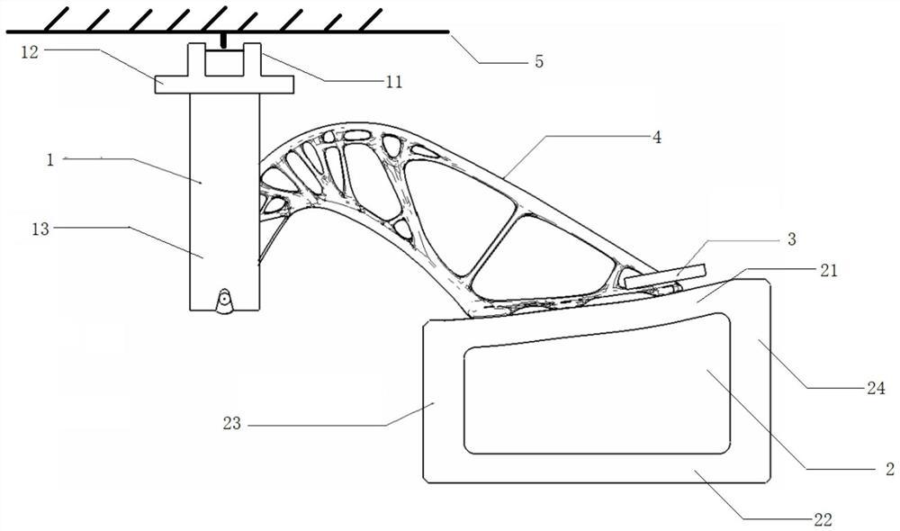 Hinge static strength test clamping device and system