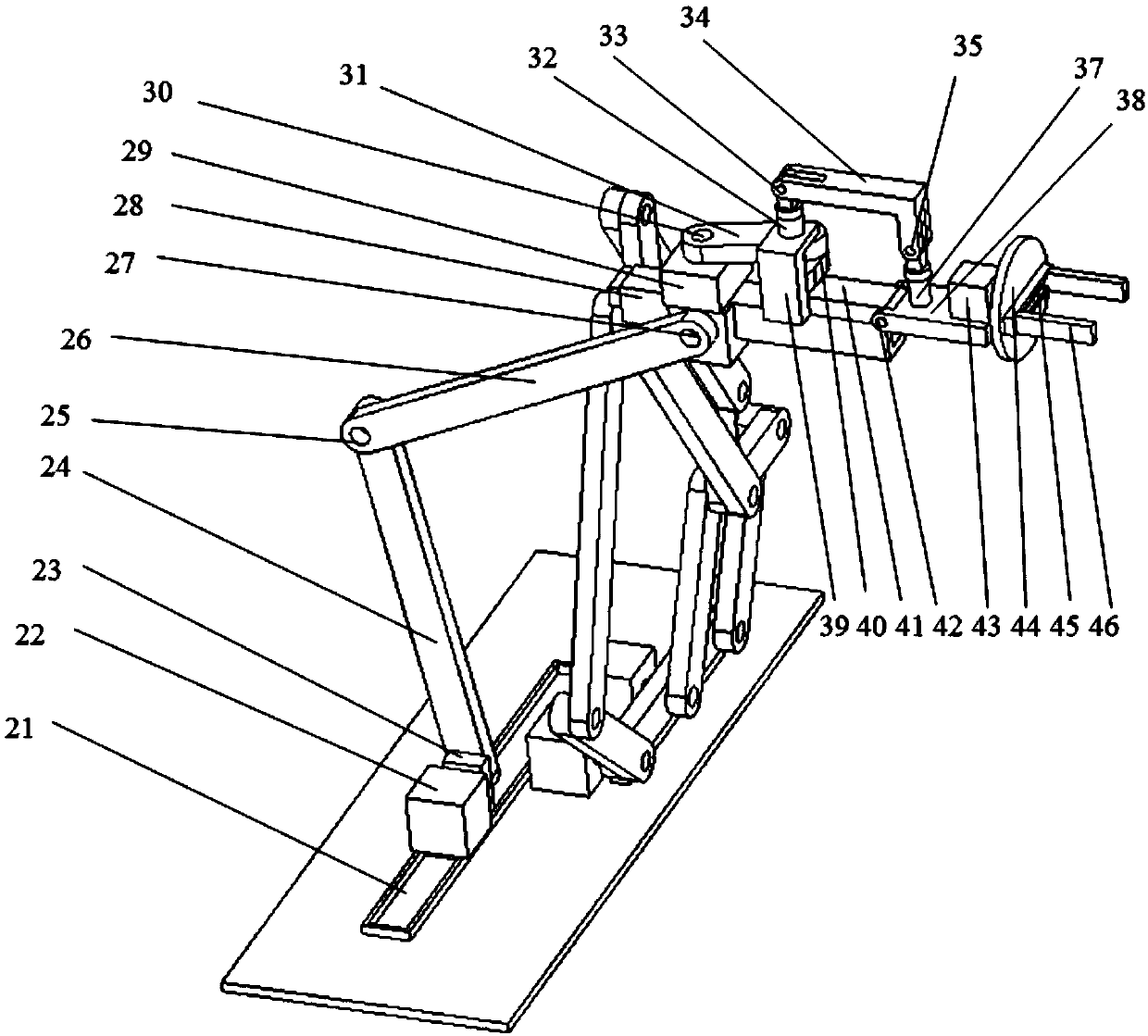 Full-degree-of-spatial-freedom metamorphic mechanism type palletizing robot mechanism