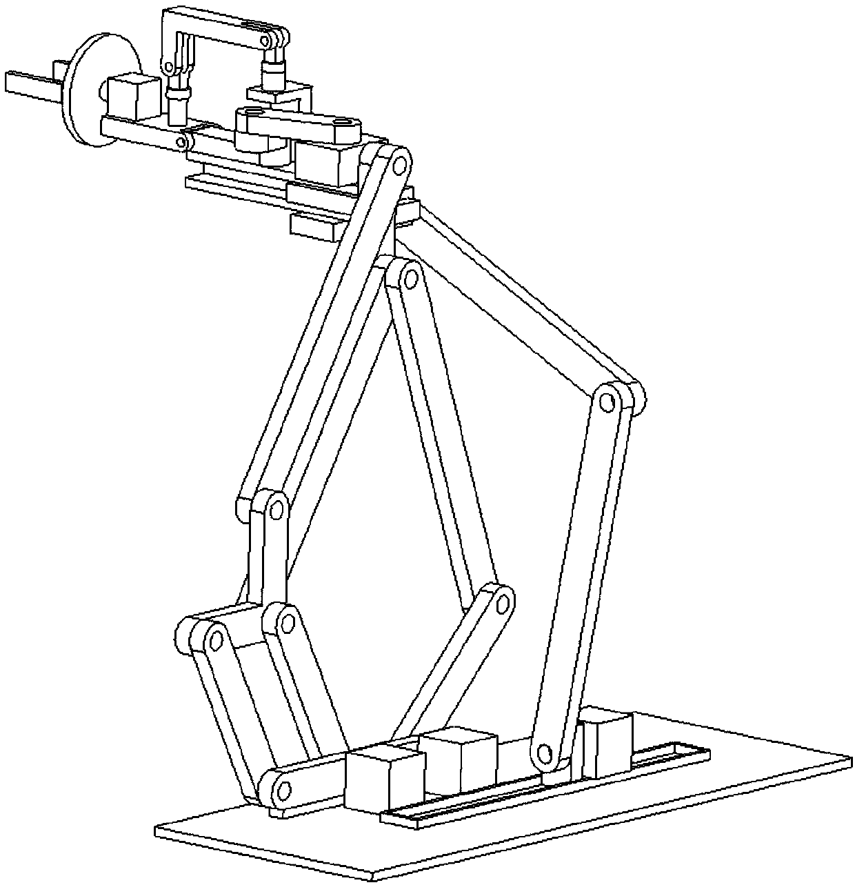 Full-degree-of-spatial-freedom metamorphic mechanism type palletizing robot mechanism