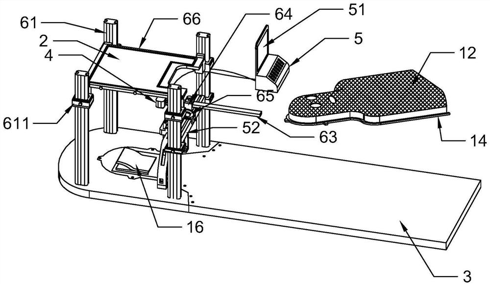 Positioning platform system for proton heavy ion radiotherapy of eyeball tumor patient