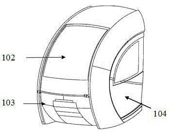 Lightweight maglev train driver's cab cover and integral molding process