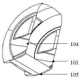 Lightweight maglev train driver's cab cover and integral molding process