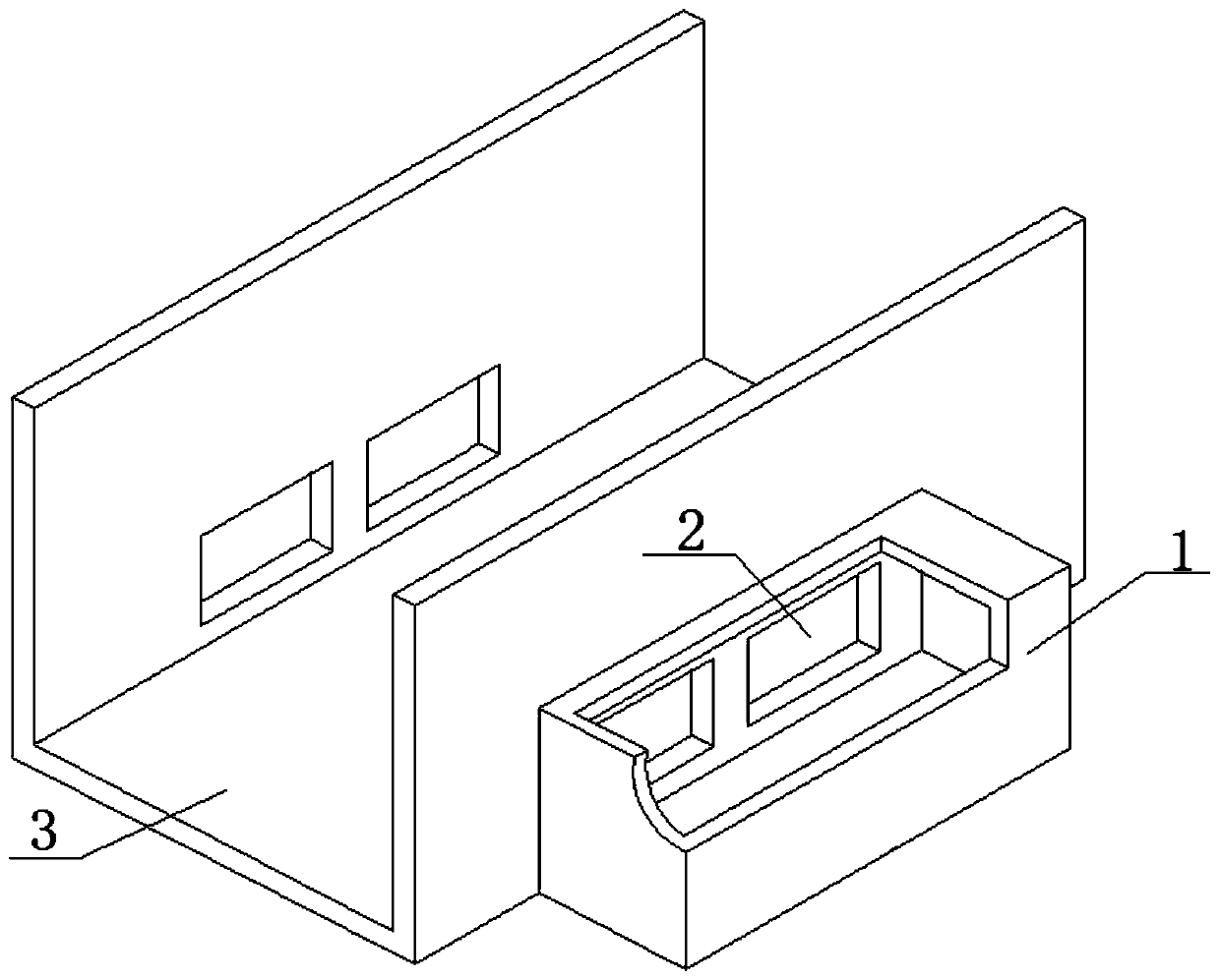 Prefabricated trench groove fish nest component