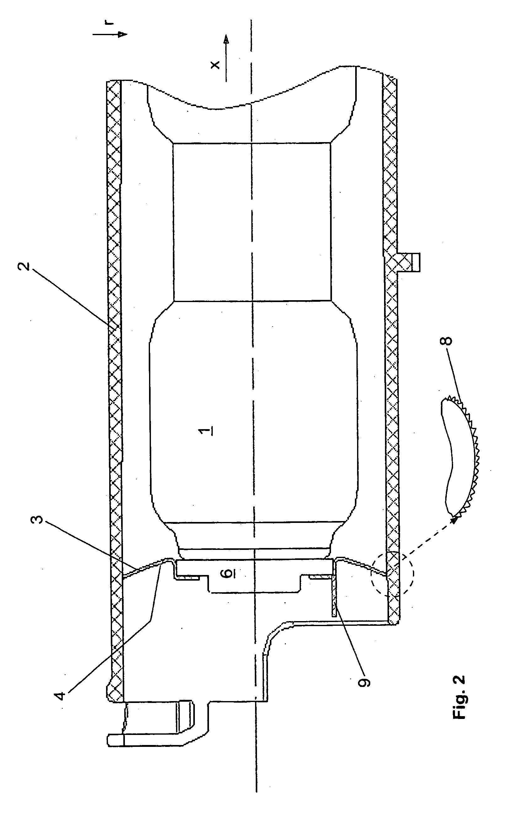 Arrangement For Fixing the Gas Generator of an Air Bag Unit