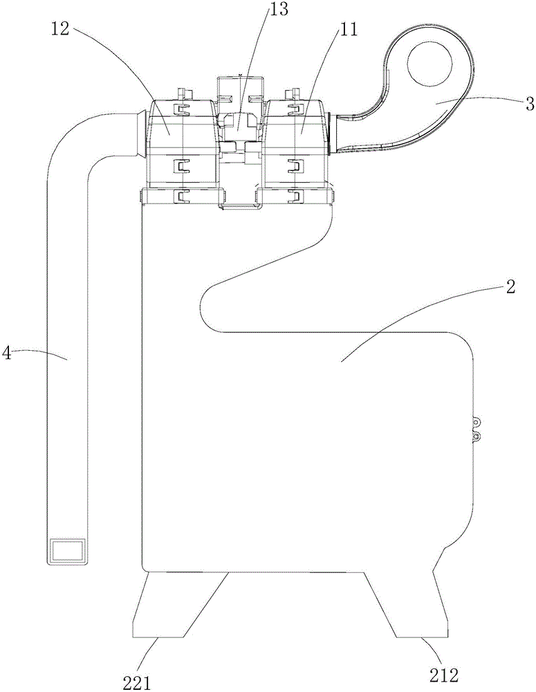 Condensing and drying device of dish-washing machine and dish-washing machine