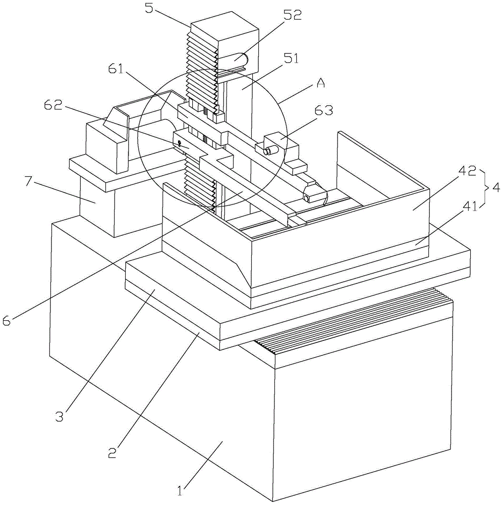 Special machine tool for wire cutting of aviation grille parts