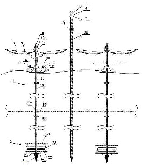 Offshore suspended photovoltaic platform and power generation method thereof