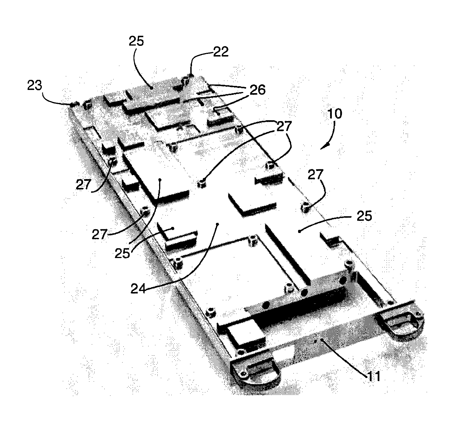 Cooling device with liquid for electronic cards, in particular for high performance processing units