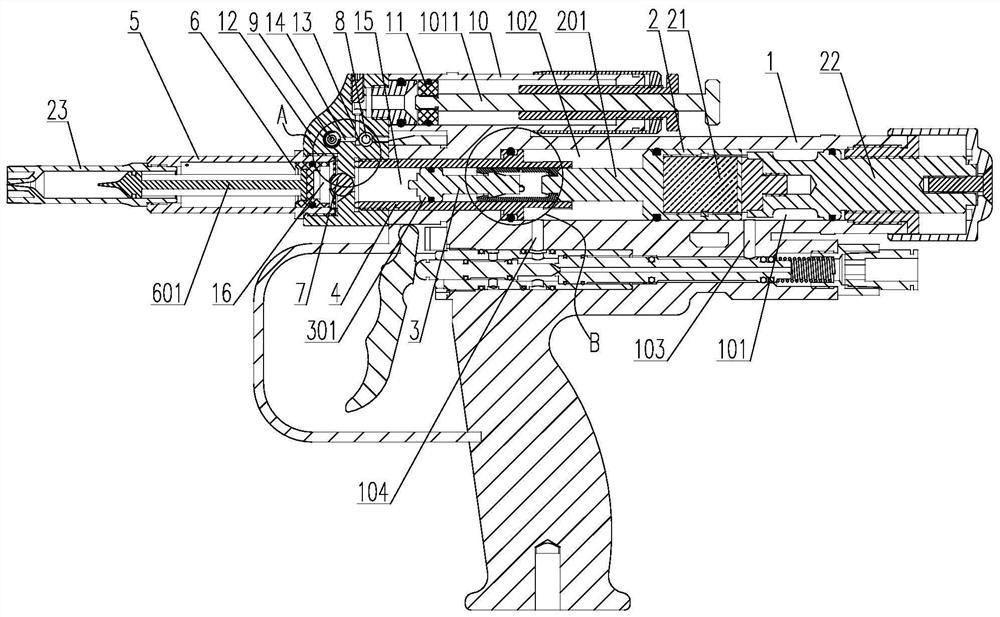 Gun type needleless injector