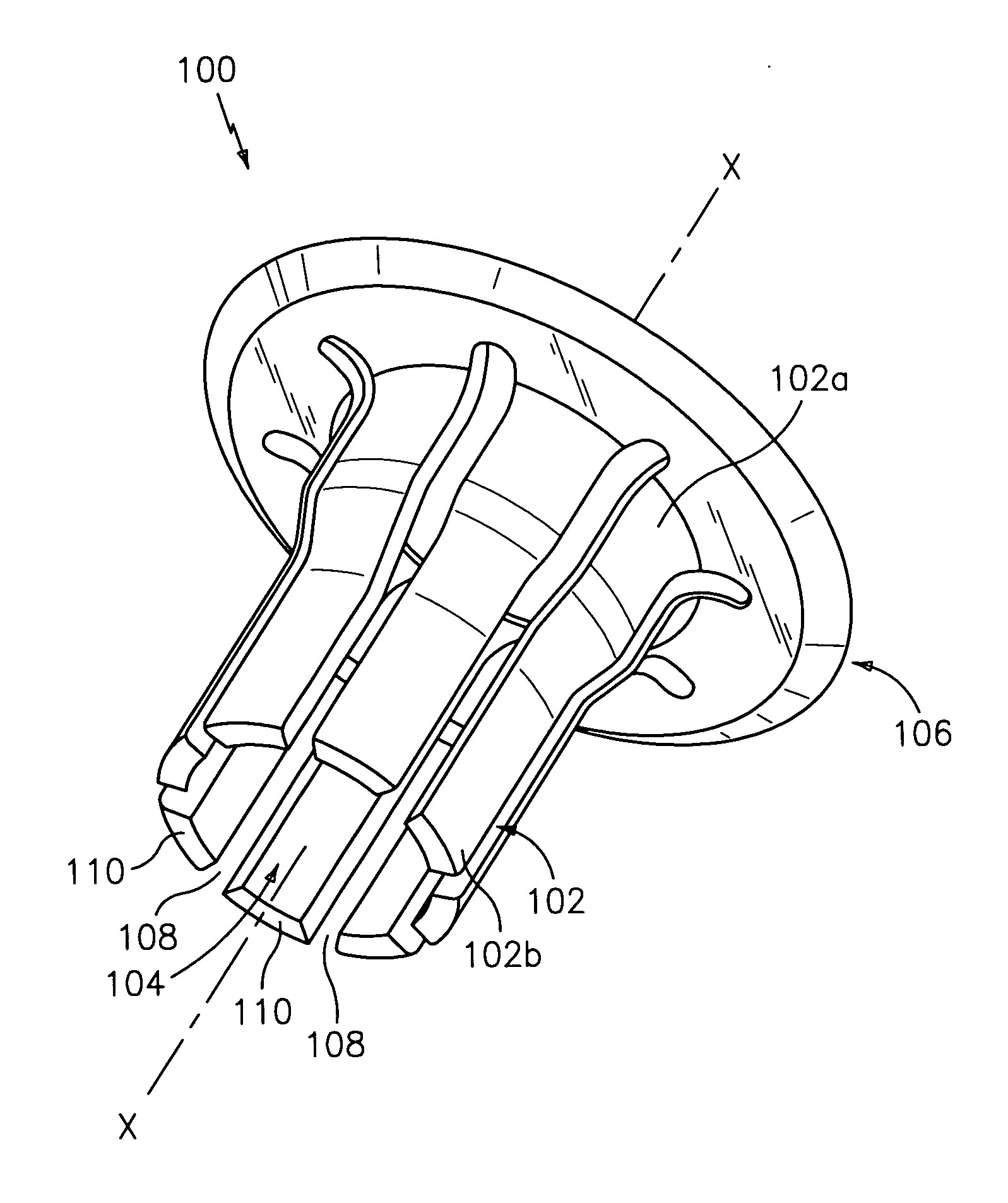 Hub for positioning annular structure on a surgical device