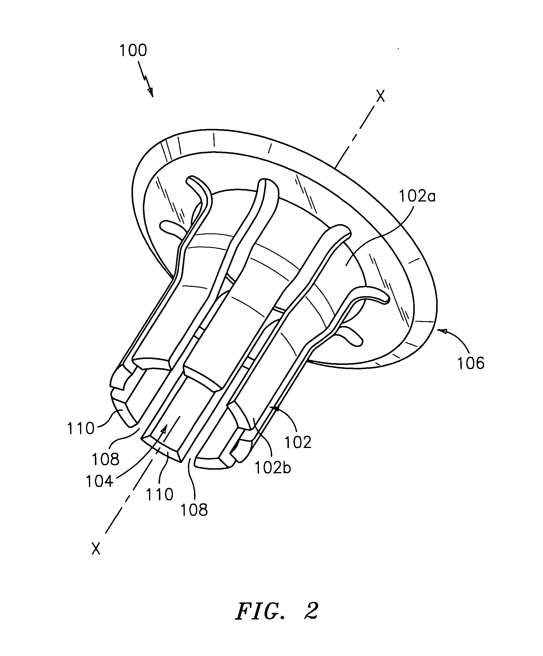 Hub for positioning annular structure on a surgical device