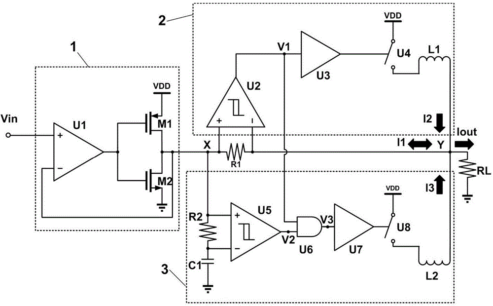 Double-switch power supply modulator for envelope tracking system