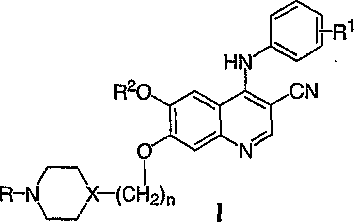 4-anilino-3-quinolinecarbonitriles for the treatment of chronic myelogenous leukemia (CML)