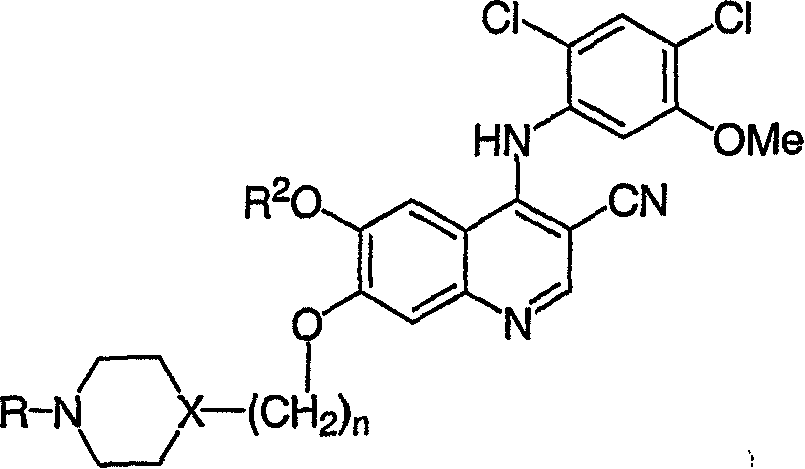 4-anilino-3-quinolinecarbonitriles for the treatment of chronic myelogenous leukemia (CML)