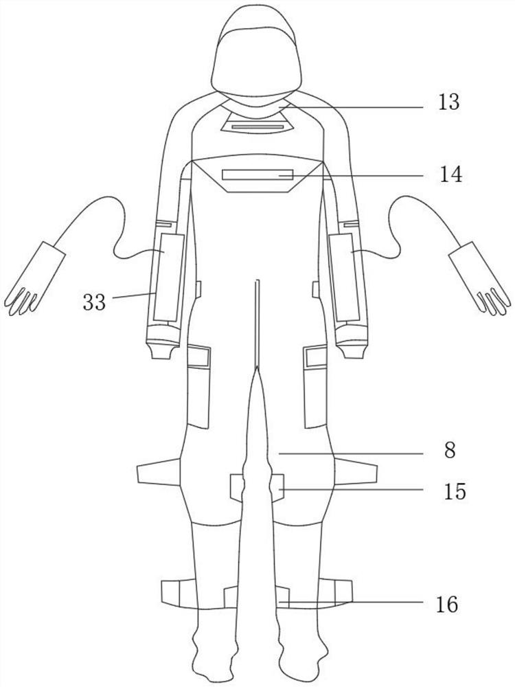 Water area dry type rescue suit