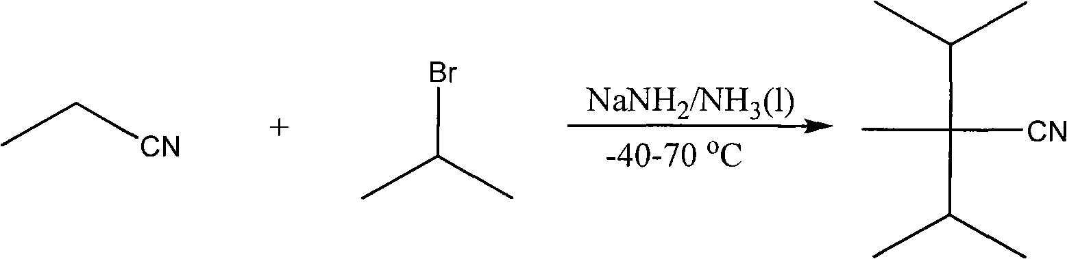 Preparation method of 2,3-dimethyl-2-isopropyl butyronitrile