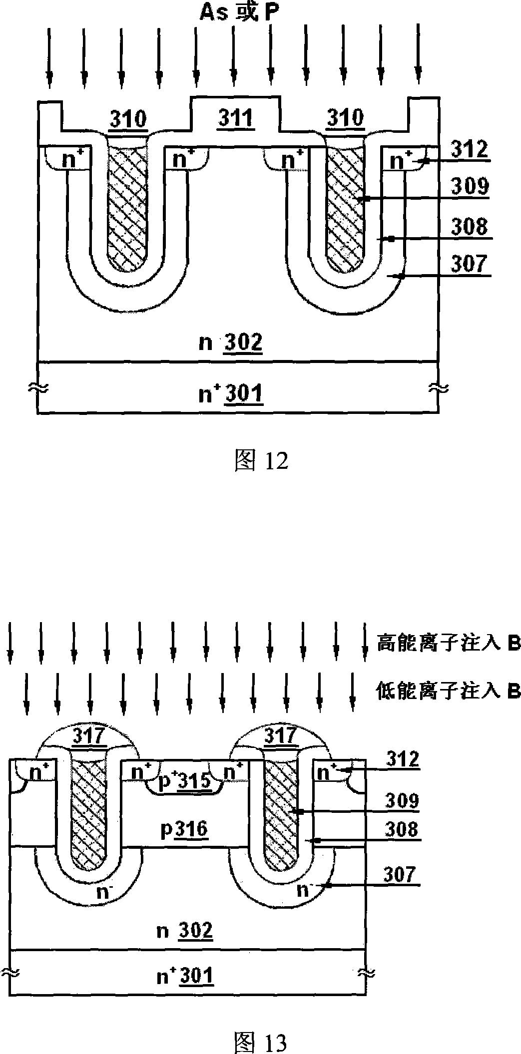 Method for making groove power semiconductor device