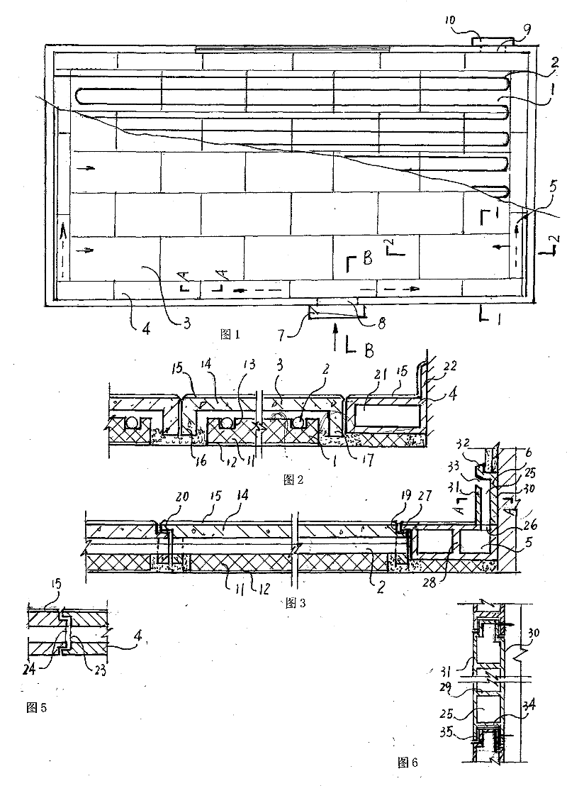 Novel ground radiation air-conditioning ground surface