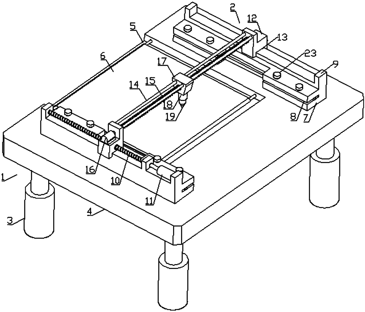 Automatic cutting device for composite material standard plates for high-speed rail