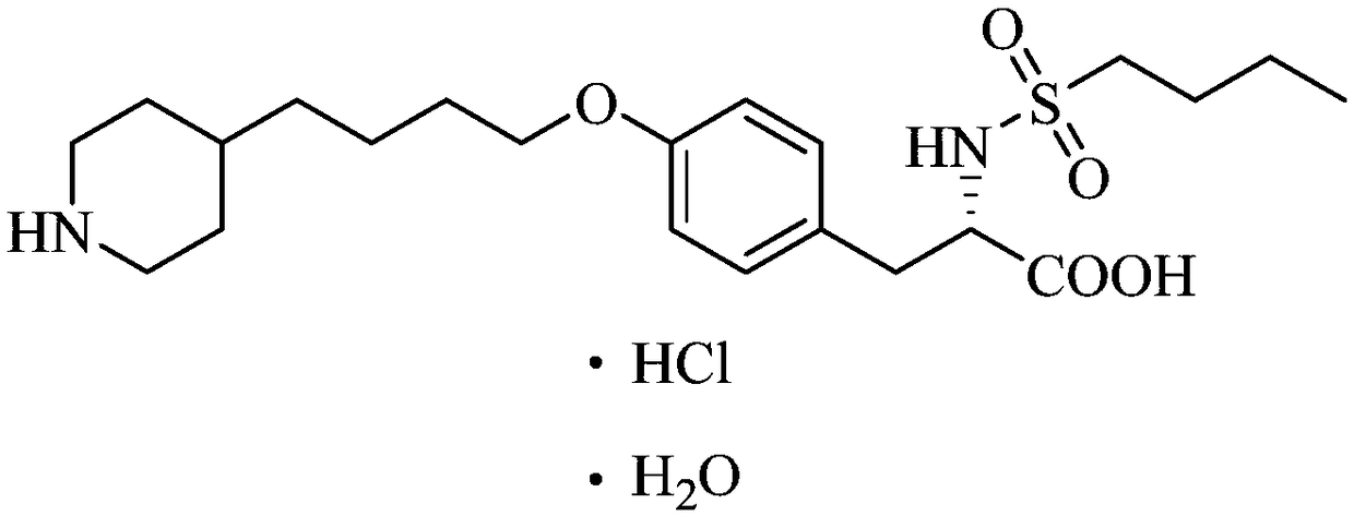 Preparation method of tirofiban hydrochloride