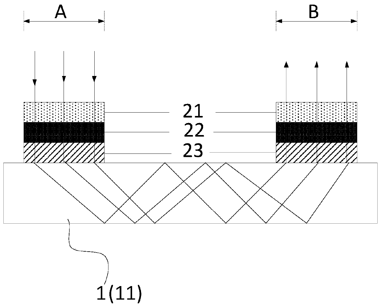 Color optical waveguide structure and display device