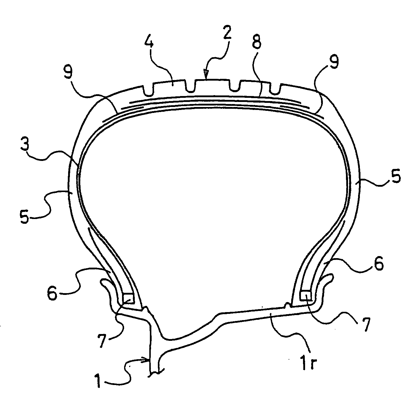 Tire/wheel assembly body