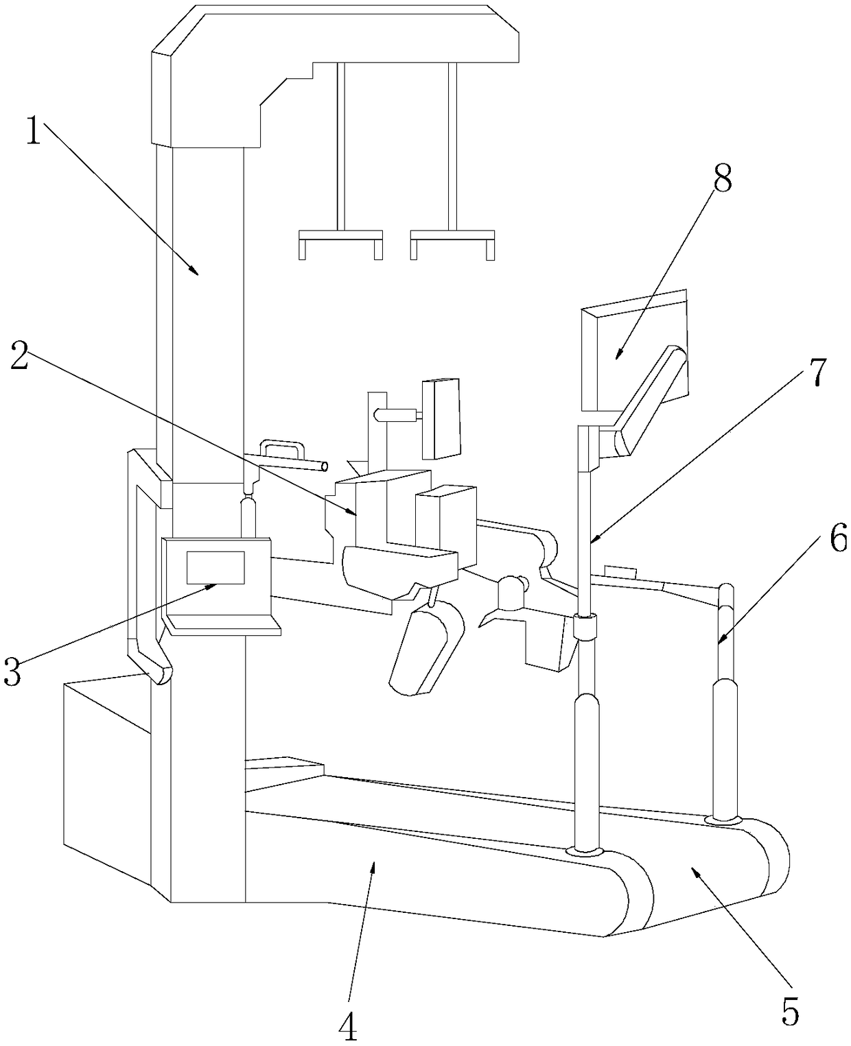 Robot training device based on virtual environment