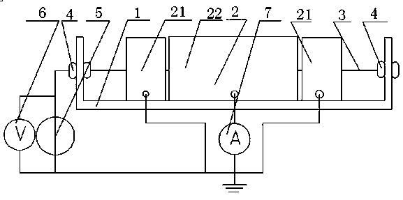 Corona generating and measuring device of high-voltage DC wire