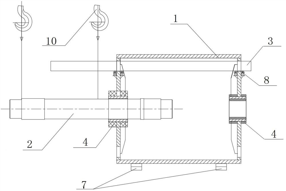 Method for assembling winding drum and winding drum shaft of large ship lift