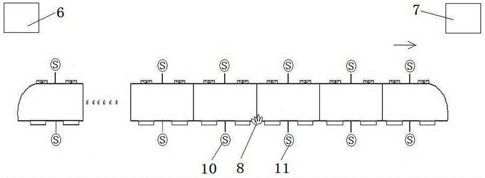 Fire location system and application method for subway trains