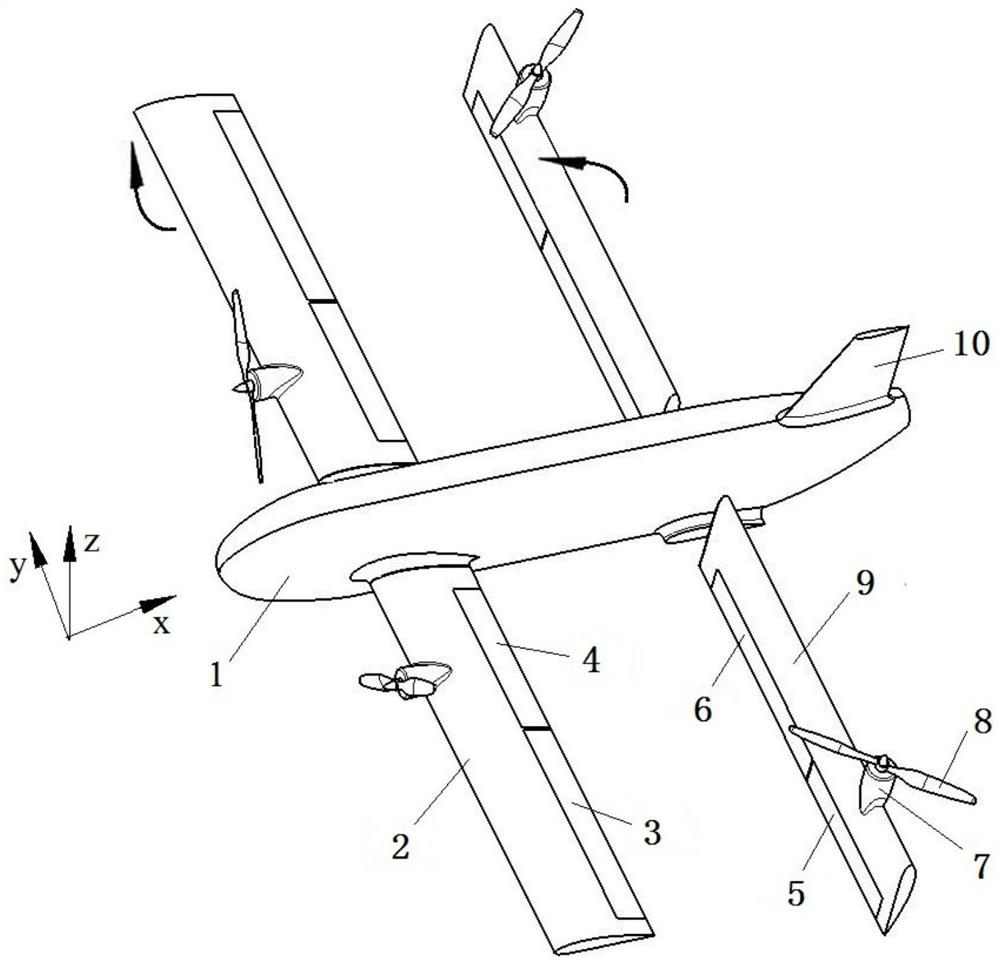 A trapezoidal layout tandem tilting wing aircraft and its tilting mechanism