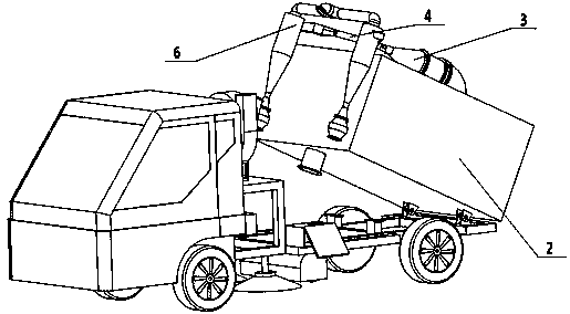 Pressurizing and dust collecting device capable of being cleaned for electric sweeping vehicle