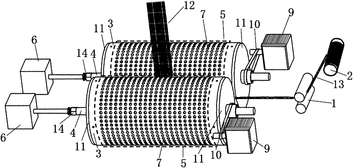 Nanofiber yarn twisting and winding device and use method thereof