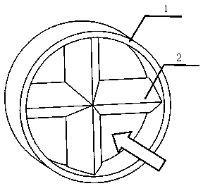 Sludge dividing device with cutting blades