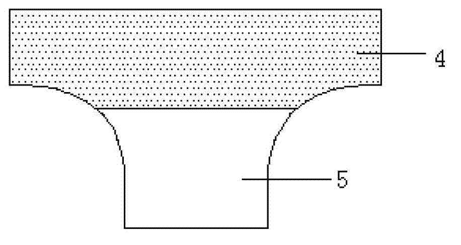 Antiskid pile with T-shaped cross section