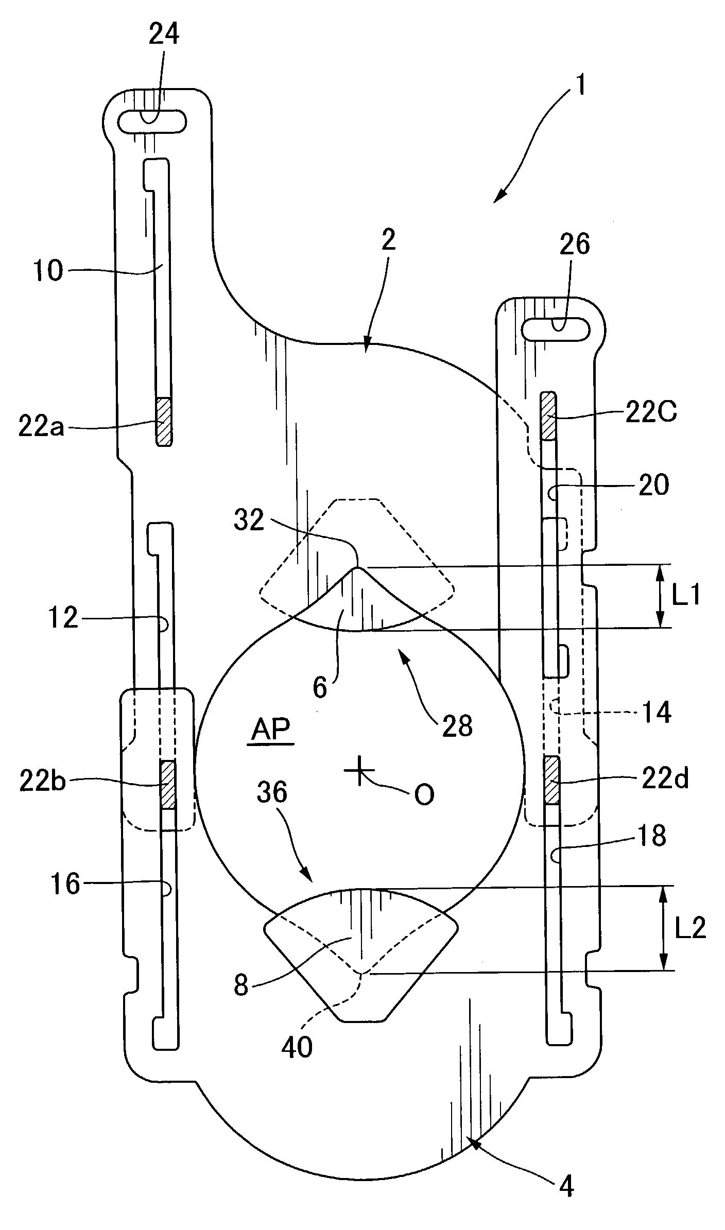 Lens diaphragm device, video camera incorporated with the same, and lens for the video camera