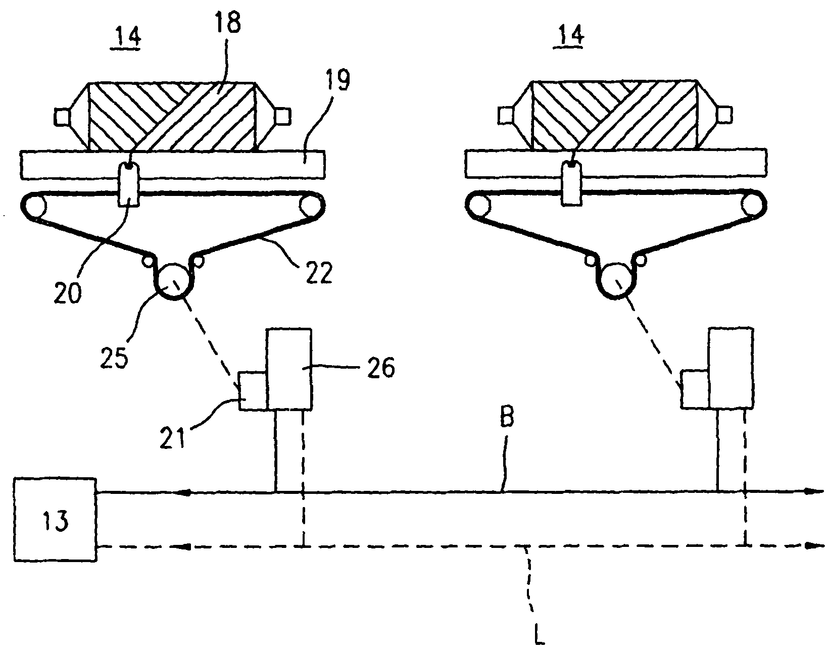 Driving system and driving device for yarn carrier of spinning machine