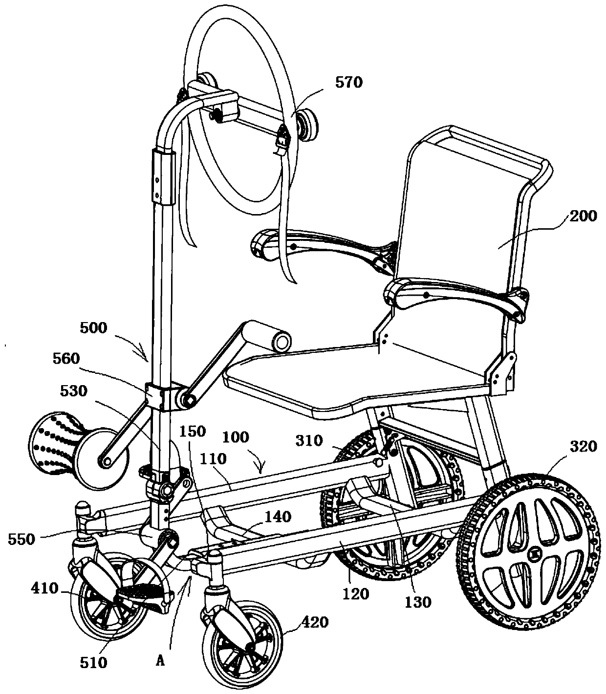 Health rehabilitation training integrated wheelchair