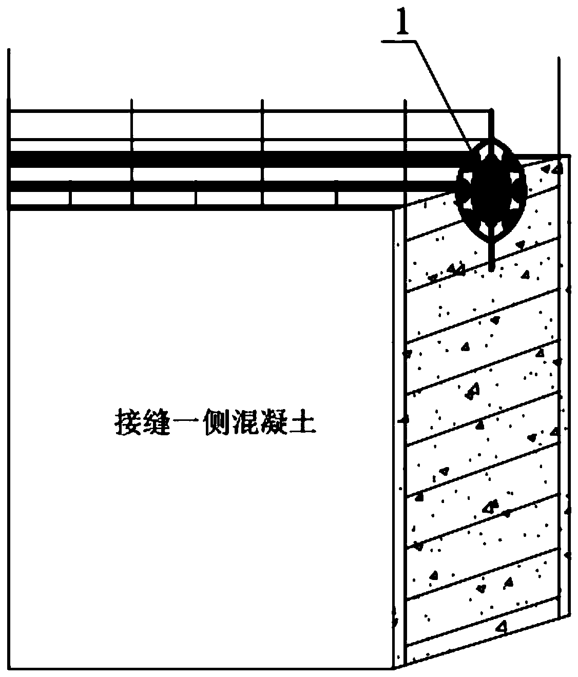 Concrete joint waterproof construction technology and construction device thereof