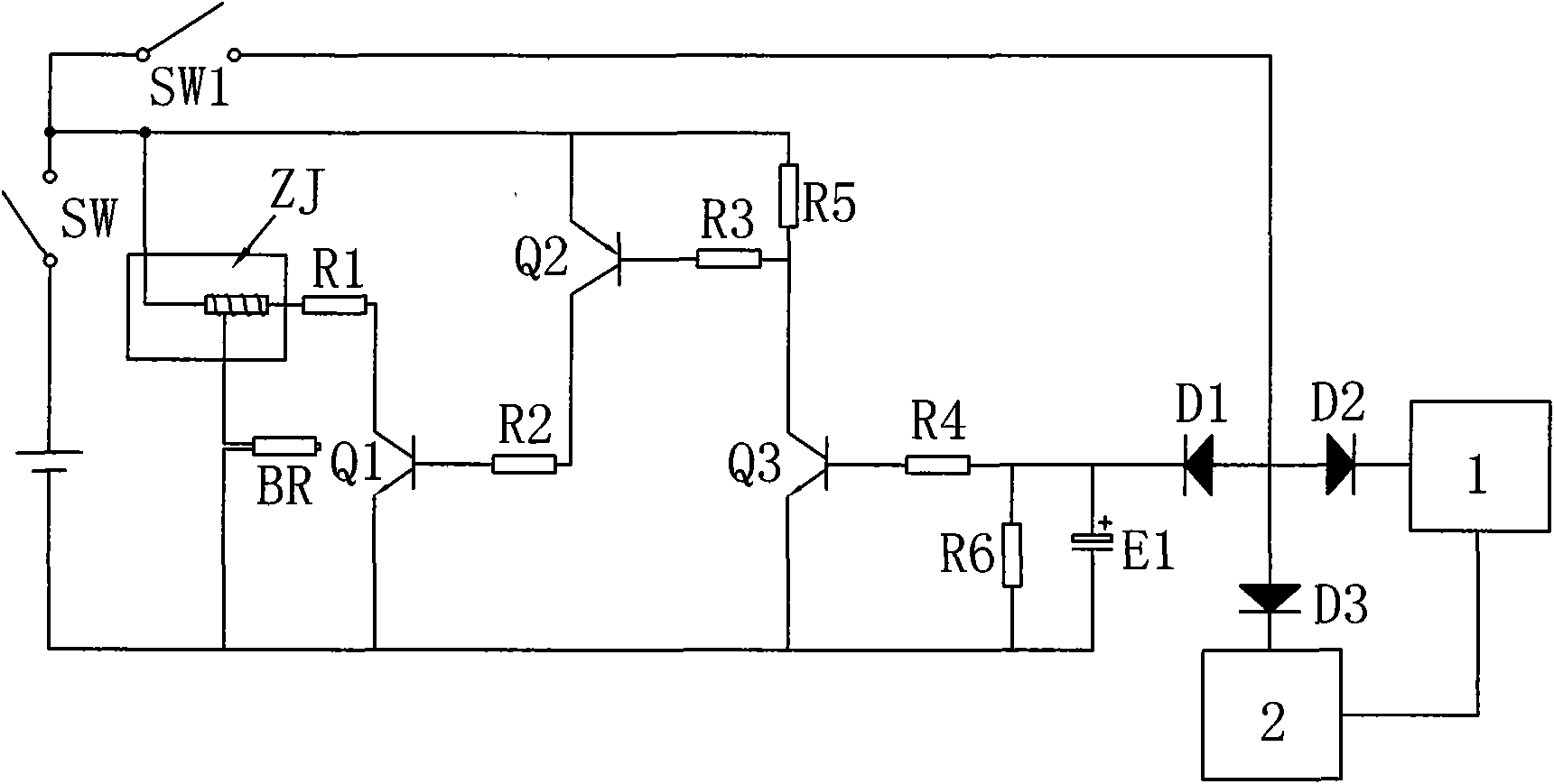 Gas cooker igniter zero-second ignition realization circuit