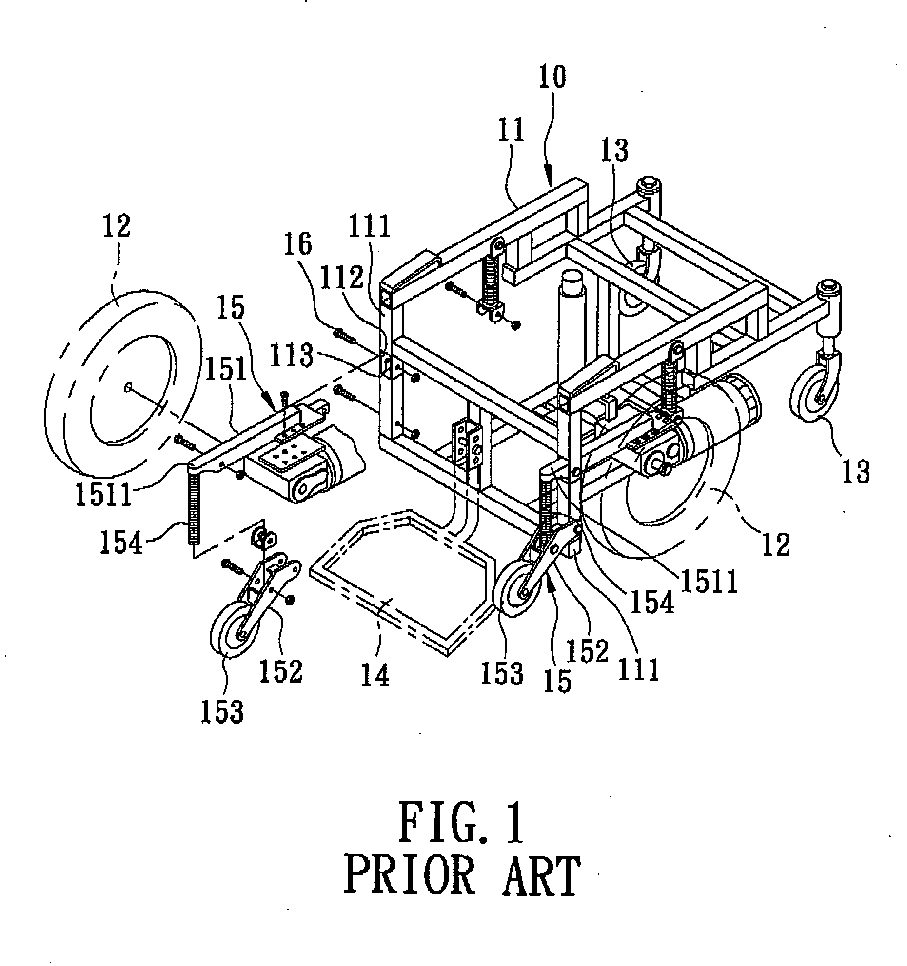 Front wheel stabilizing device for an electric motor-driven wheeled vehicle