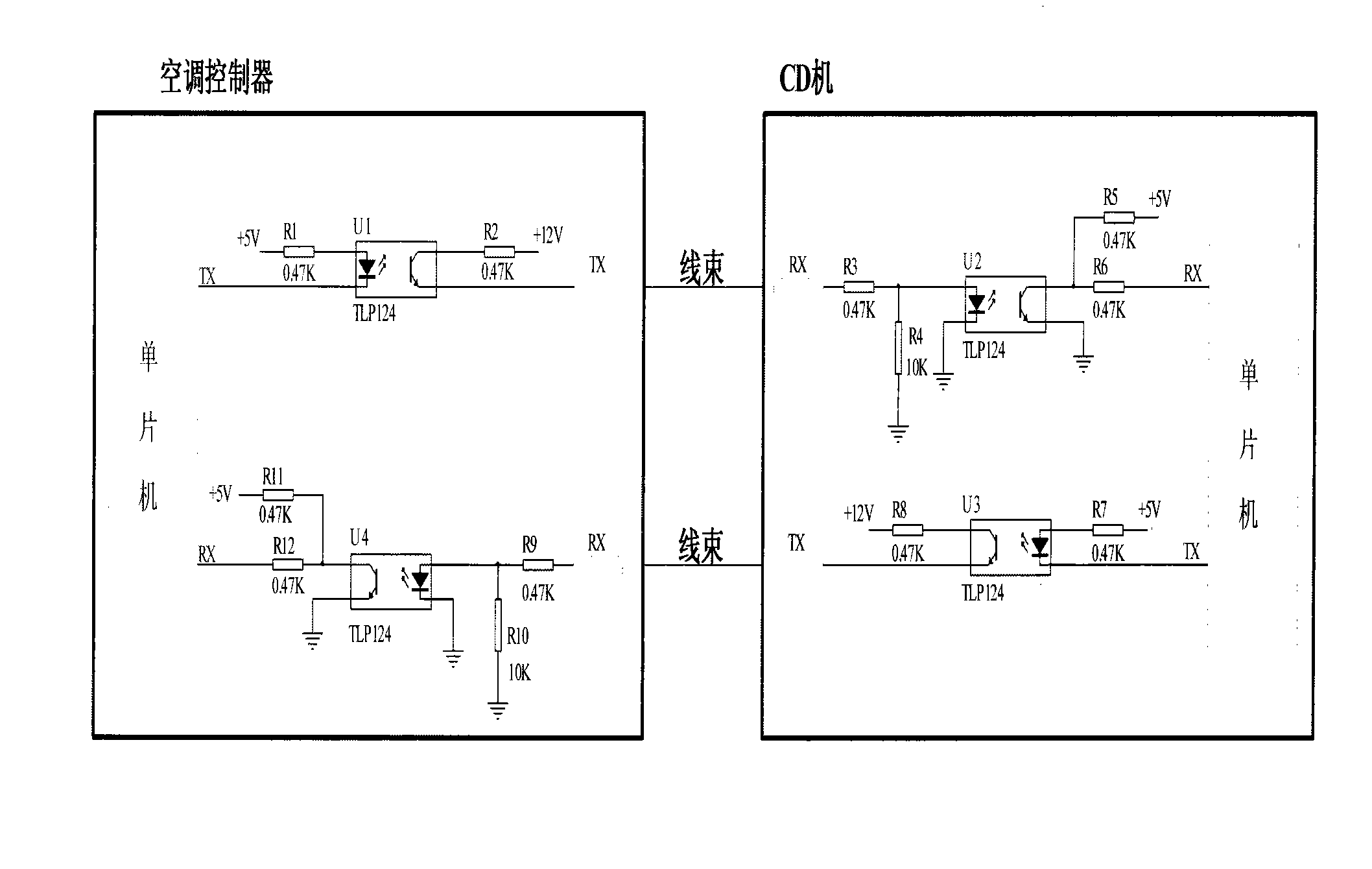 Communication system for automobile air-conditioning controller and external equipment