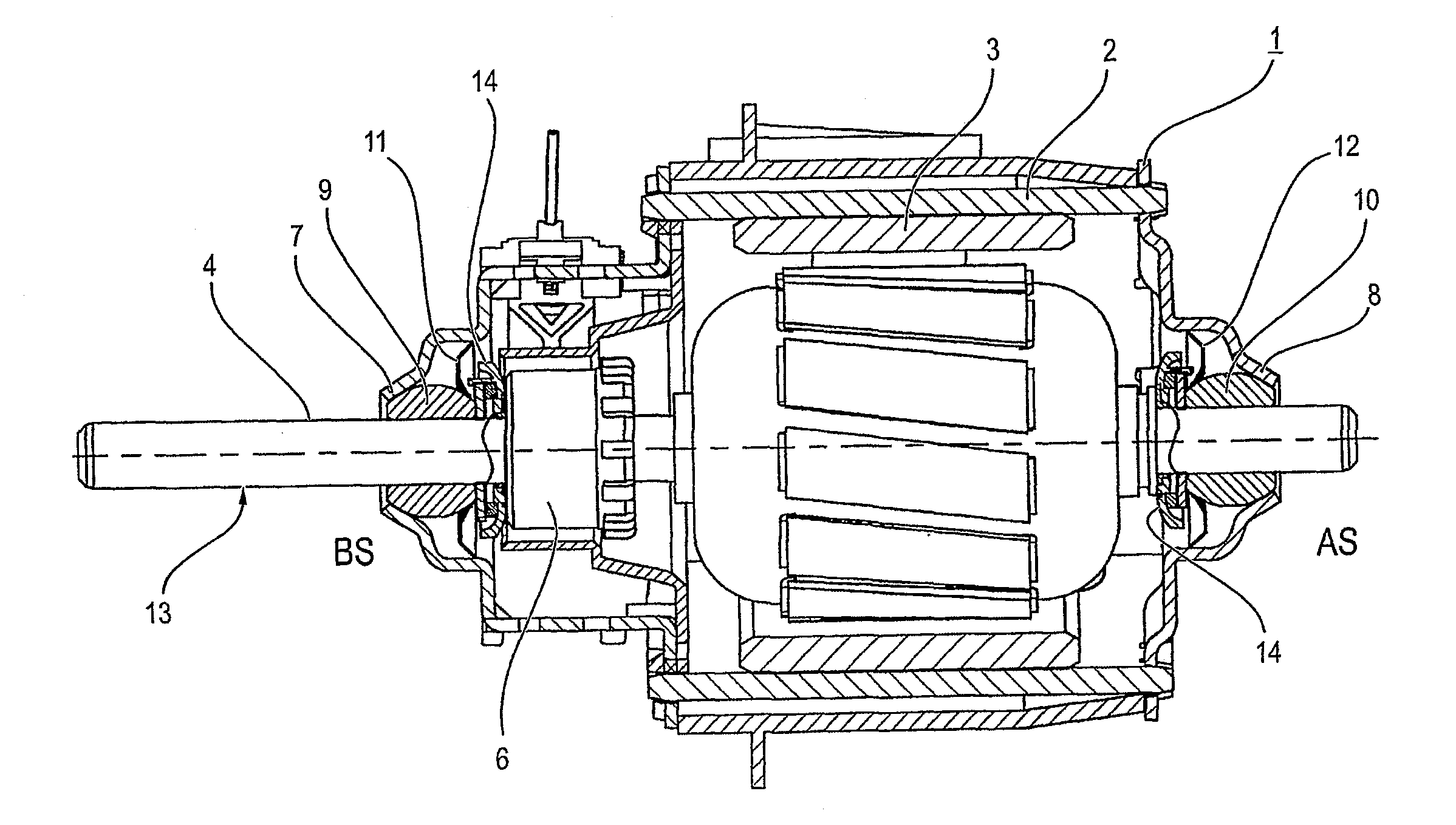 Electric motor drive, in particular fan drive