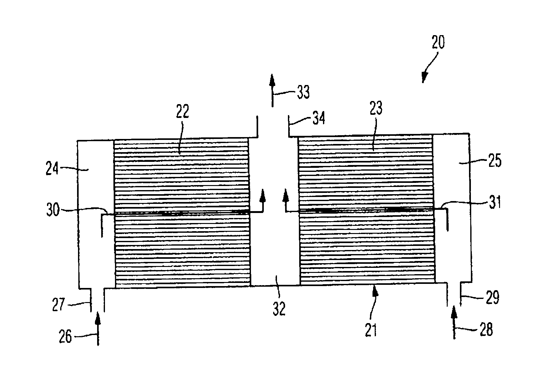 Device for cooling charge air