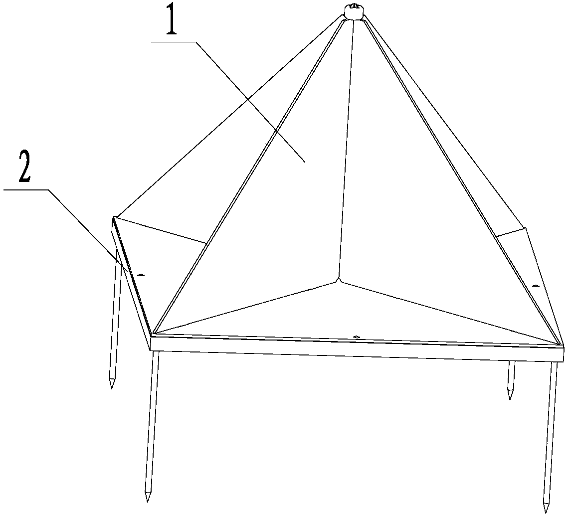 Four-quadrant combination corner reflector device and installation method thereof