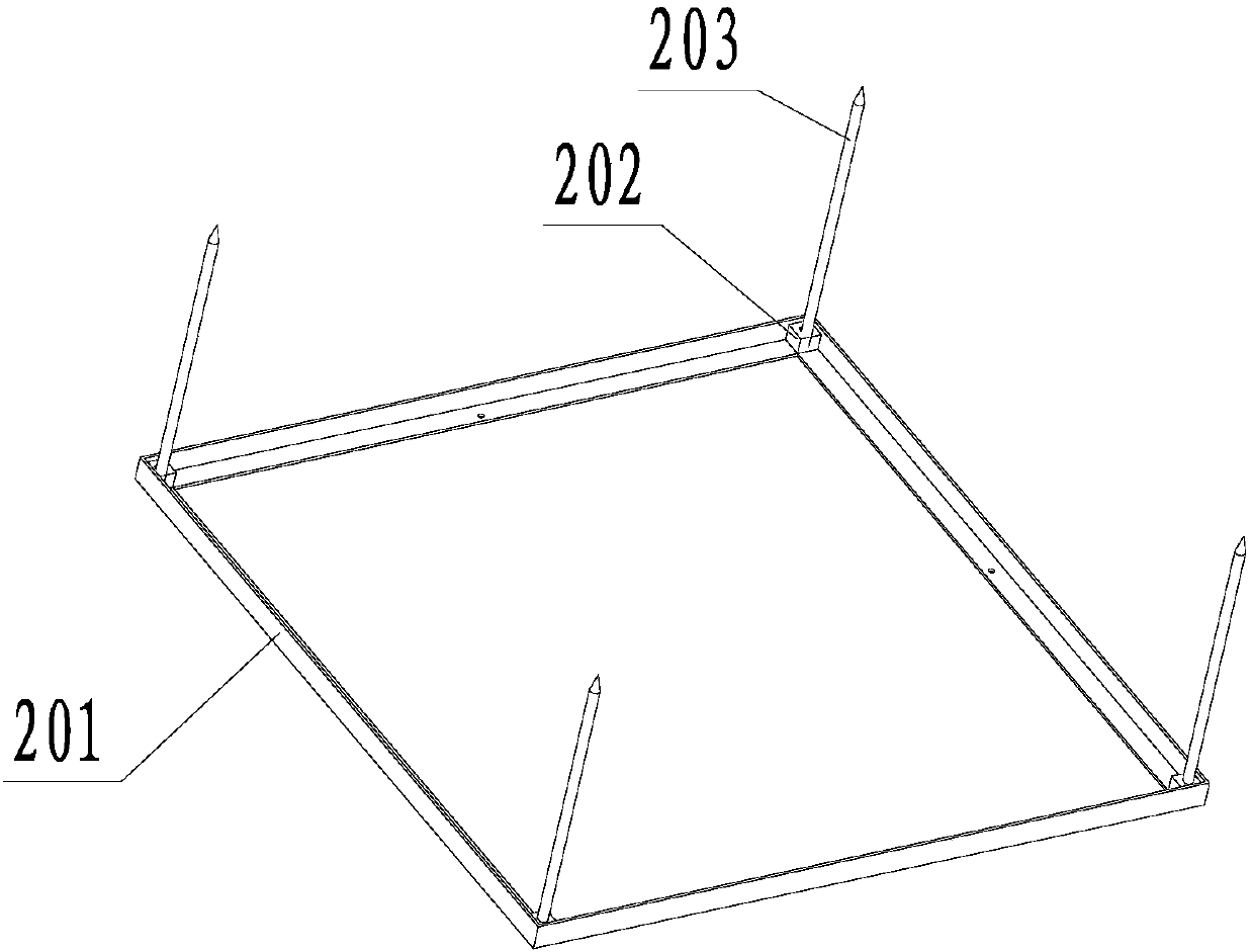 Four-quadrant combination corner reflector device and installation method thereof