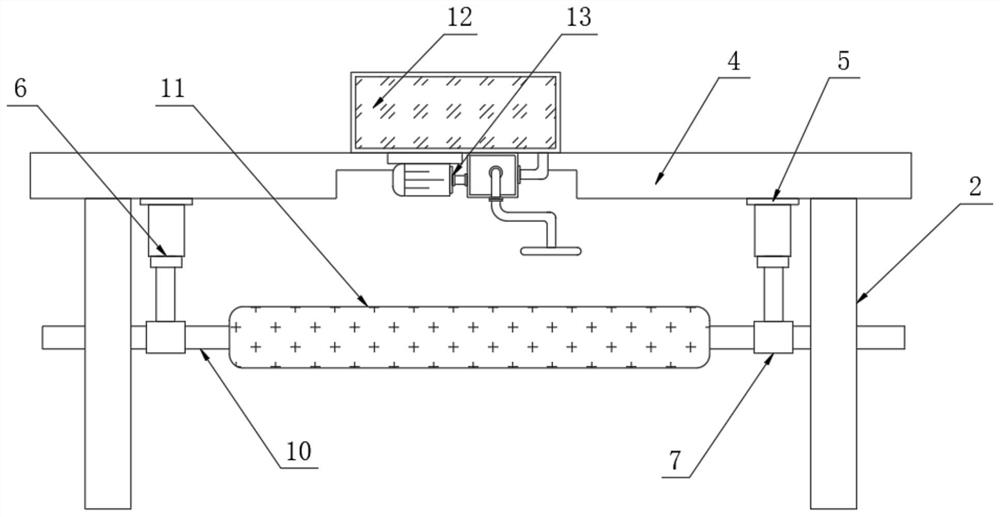 Floor surface paint spraying limiting mechanism based on wood-plastic floors