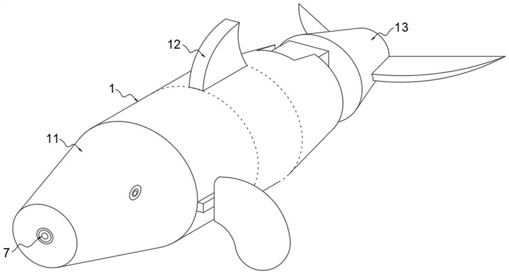 Bionic robotic fish for daily inspection of whole line of open channel