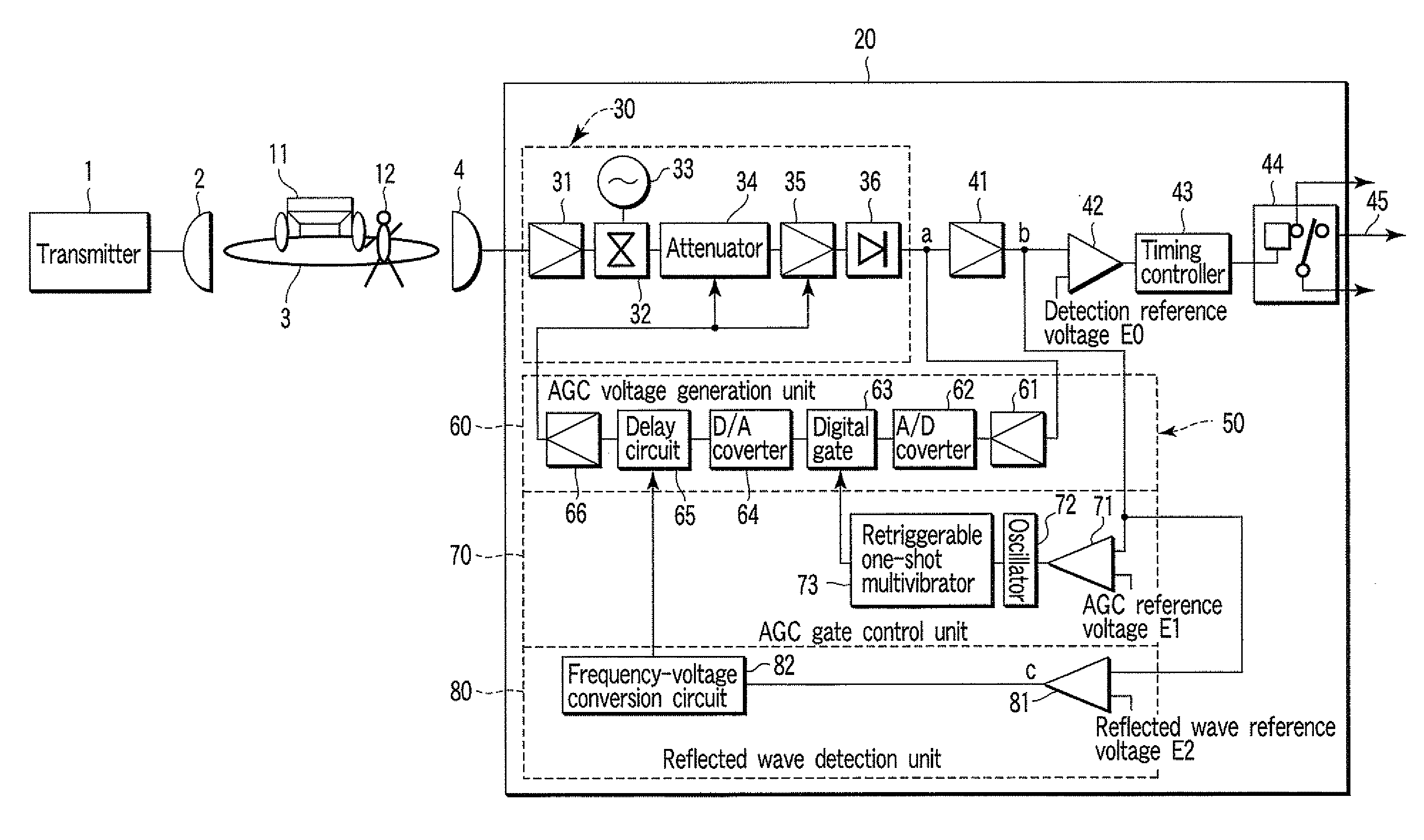 Microwave sensor apparatus and microwave sensor system